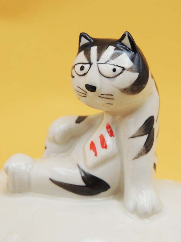 Tom Cat Boîte Cœur - Céramique Vintage - Takahashi San Francisco