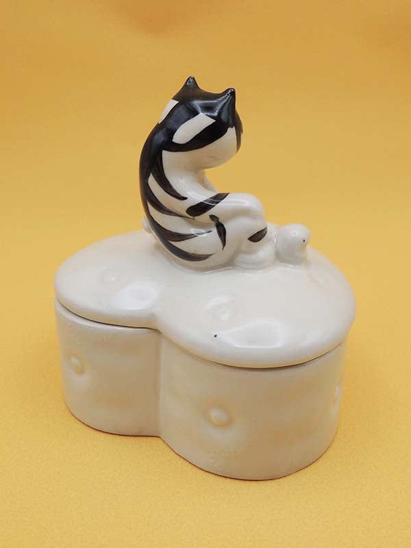 Tom Cat Boîte Cœur - Céramique Vintage - Takahashi San Francisco