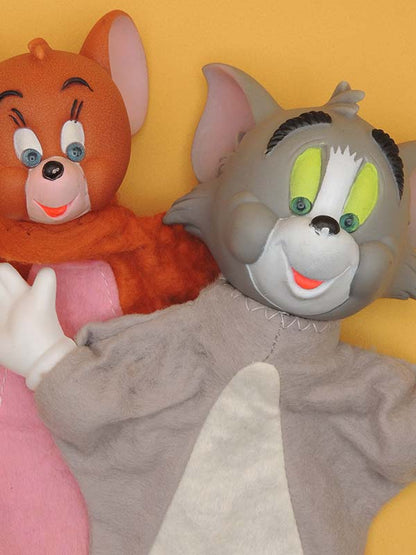 Tom & Jerry - Marionnettes Vintage en Feutrine