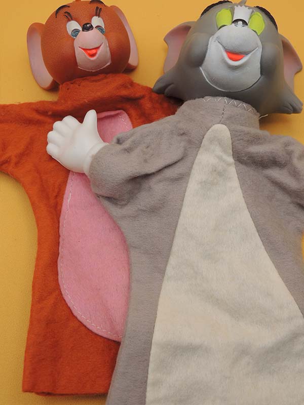 Tom & Jerry - Marionnettes Vintage en Feutrine