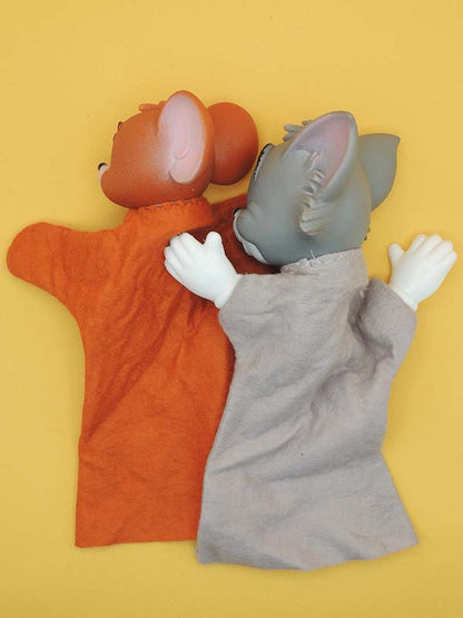 Tom & Jerry - Marionnettes Vintage en Feutrine